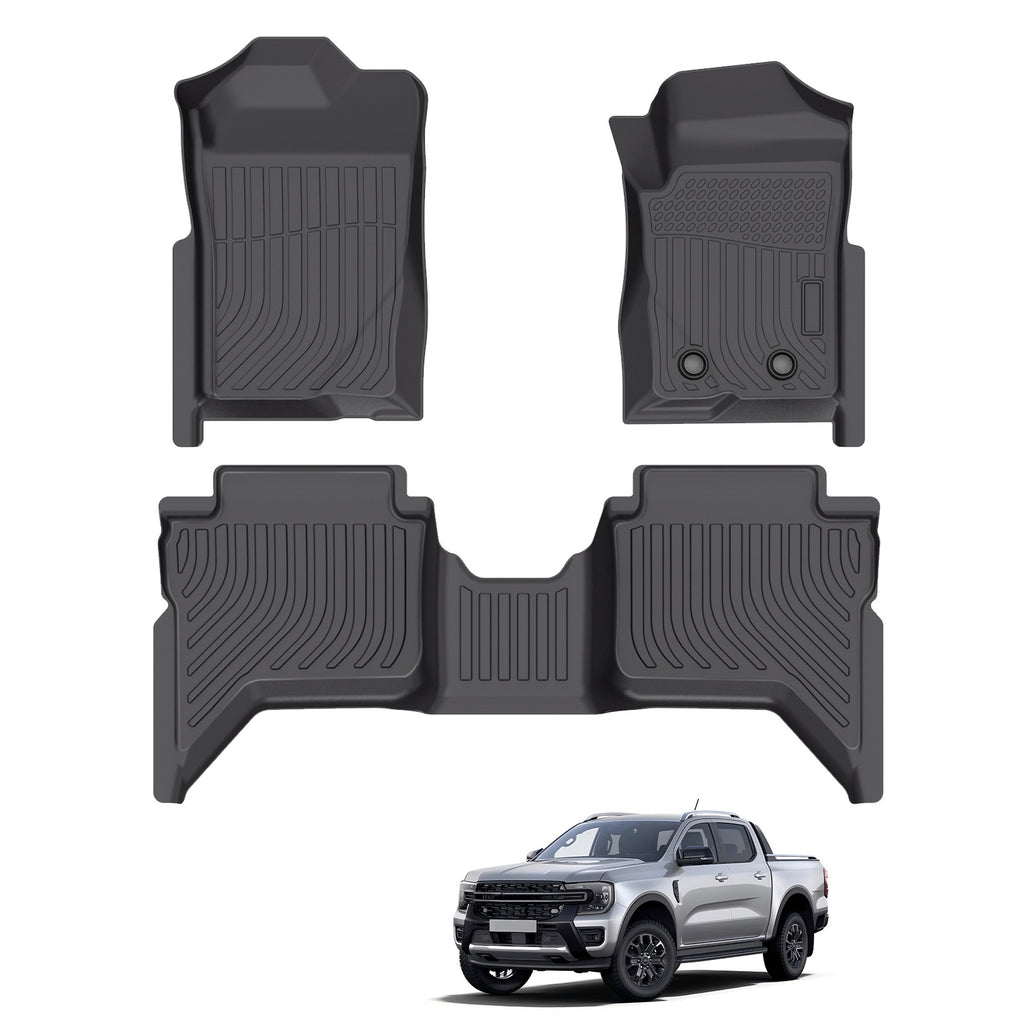 3D Custom TPE Car Floor Mats | All-Weather Waterproof & Odorless Ford ranger 2020-2024