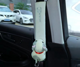 2 pcs  Cute Animal Fabric Seat Belt Covers | Pink Cat, Brown Dog, Teddy Bear