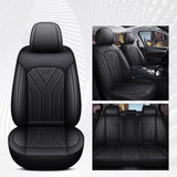 Car Seat Covers Full Set 5 Seat PU Leather Universal Fit Waterproof Breathable