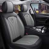 Car Seat Covers Full Set 5 Seat PU Leather Universal Fit Waterproof Breathable
