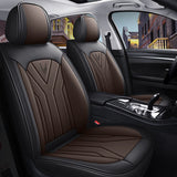 Car Seat Covers Full Set 5 Seat PU Leather Universal Fit Waterproof Breathable