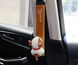 2 pcs  Cute Animal Fabric Seat Belt Covers | Pink Cat, Brown Dog, Teddy Bear
