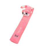 2 pcs  Cute Animal Fabric Seat Belt Covers | Pink Cat, Brown Dog, Teddy Bear