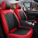 Car Seat Covers Full Set 5 Seat PU Leather Universal Fit Waterproof Breathable