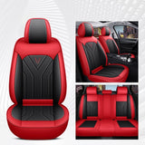 Car Seat Covers Full Set 5 Seat PU Leather Universal Fit Waterproof Breathable