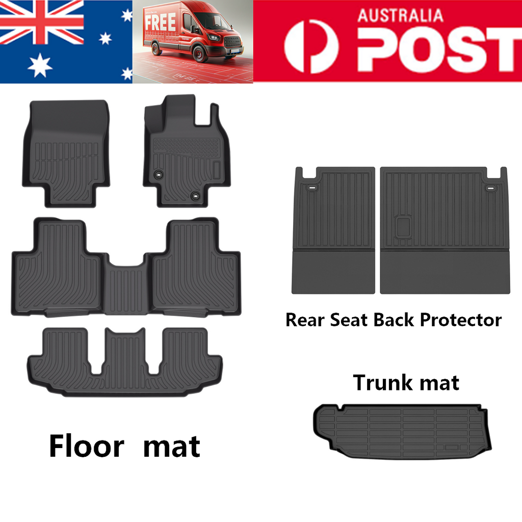 For  Kluger  2021 -2025 3D TPE Floor+Rear seat back +Trunt  Mats Waterproof