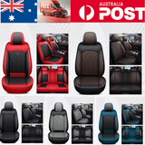 Car Seat Covers Full Set 5 Seat PU Leather Universal Fit Waterproof Breathable