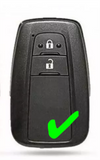 For  Toyota RAV4 2019–2025  2 Button Smart Key Shell – Plastic Waterproof