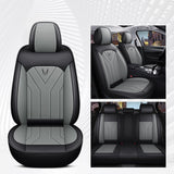 Car Seat Covers Full Set 5 Seat PU Leather Universal Fit Waterproof Breathable