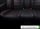 5 Seats Universal Car Seat Covers Deluxe PU Leather Seat Cushion Full Set Cover